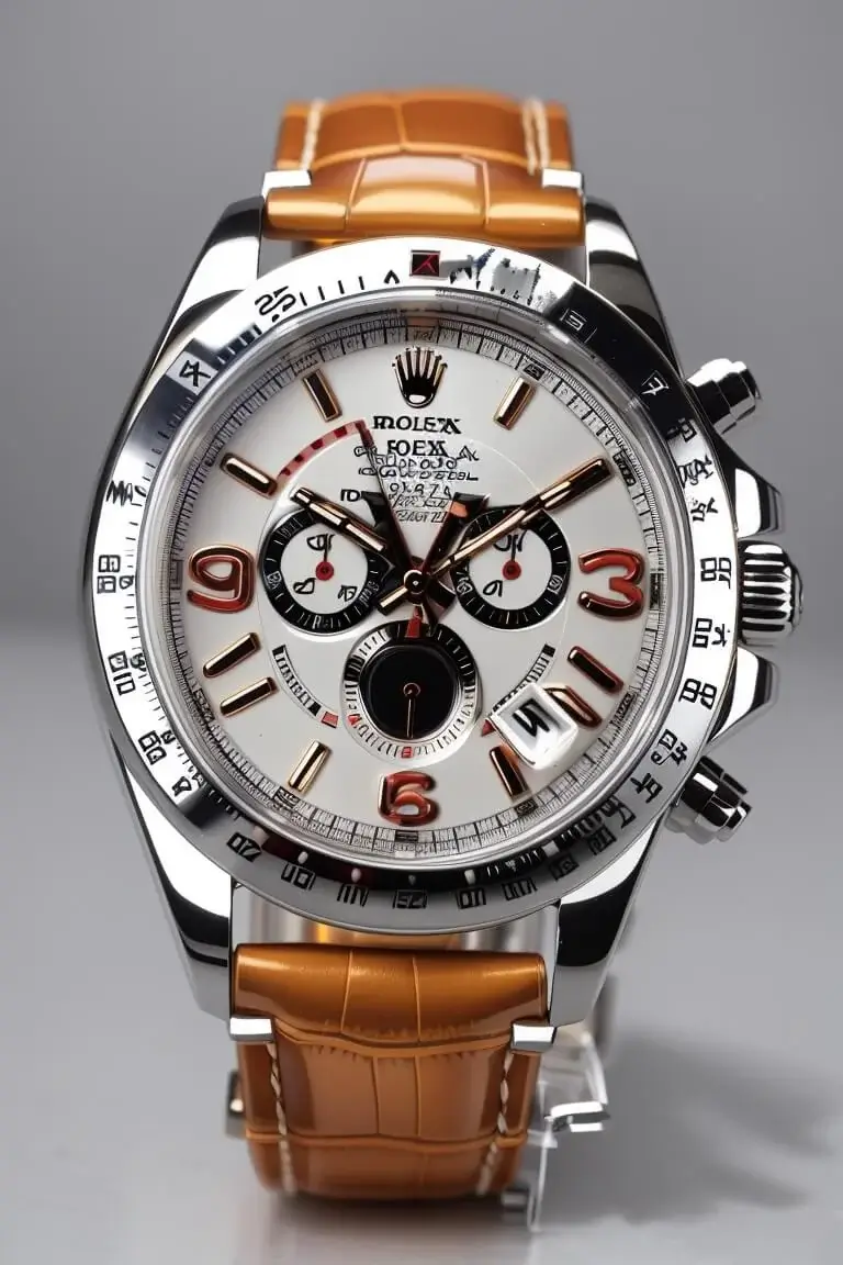 Reloj café con detalles dorados. Para Hombre