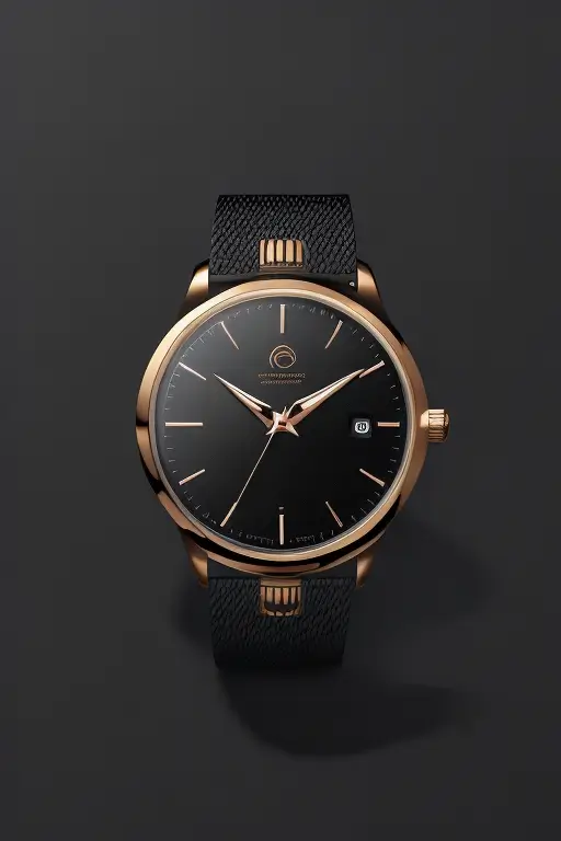 Reloj café con detalles dorados. Para Hombre