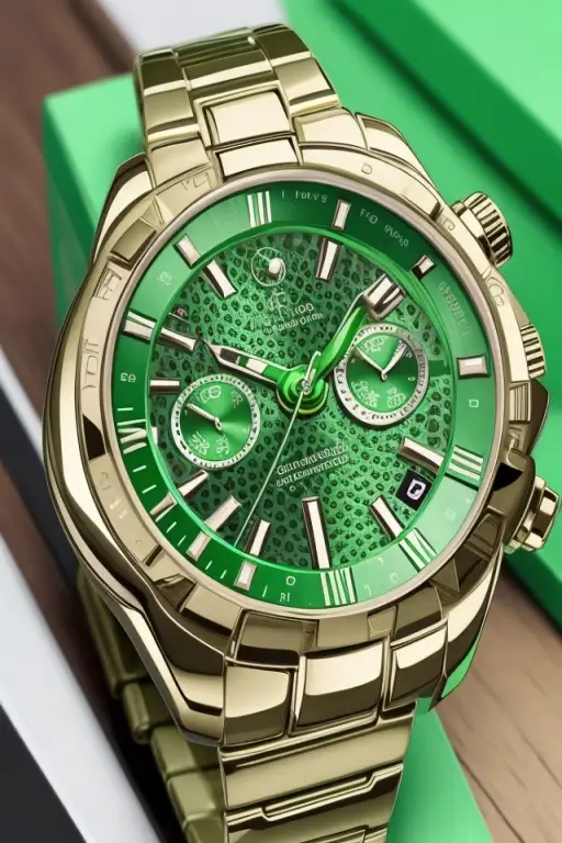 Reloj café con detalles dorados. Para Hombre