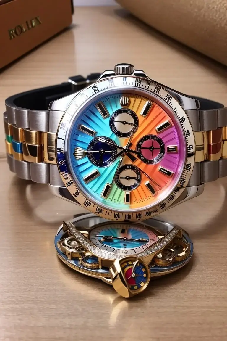 Reloj basado en temporada de Otoño, decorado con hojas de la temporada