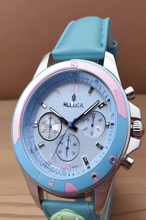 Reloj Plateado con detalles rojos